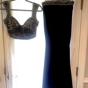 Two piece Jovanni prom dress